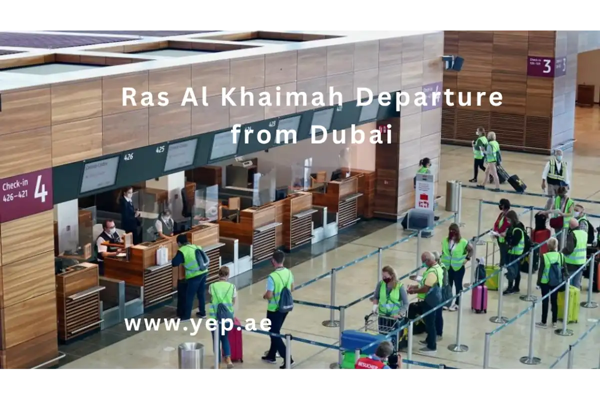 Ras Al Khaimah Departure from Dubai Airport in 35-Seater Bus
